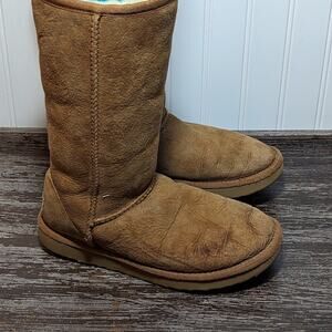 UGG Women's Brown Sherpa Lined Comfort Tall Winter Boot Size 6